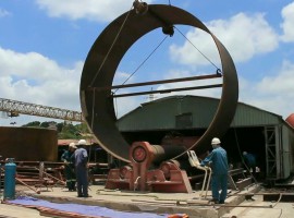 Fabrication and manufacture of clinker kiln for Xuan Thanh Cement Project with capacity of 12,500 tons of clinker/ day
